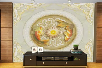 Pasūtījuma 8d gofrēta tekstūra lotus marmora jade kalmāri, tapetes, sienas guļamistabā 3D Apmetuma 3d tapetes sienu apdarei