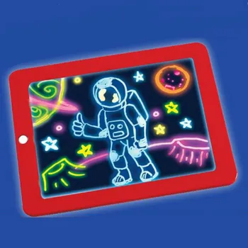 3D Magic Zīmēšanas bloks 8 Gaismas Efekti, 3D Puzzle Board skiču bloks Tablete Creative Kids Pildspalvas Dāvanu Led Gaismas Mirdzumu Mākslas Zīmēšanas Rotaļlietas