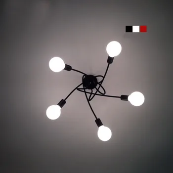 Mūsdienu Modes liels zirneklis pītā lustras balta, melna auduma žalūzijas 10 gaismas Karājas Kopas griestu lampas dzīvojamā istabā